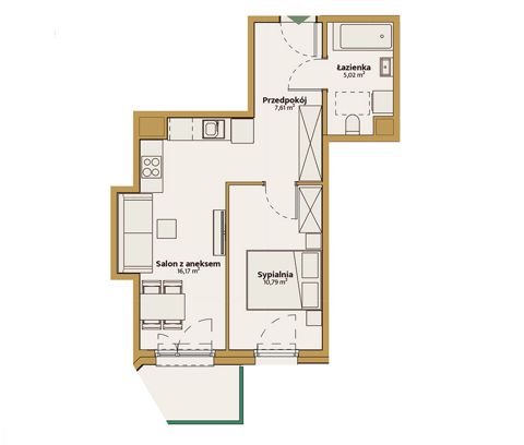 Plan 2 pok. 40m²