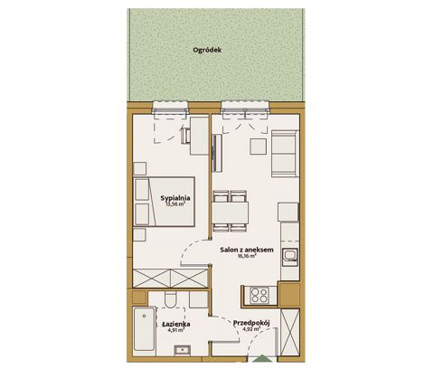 Plan 2 pok. 39m²