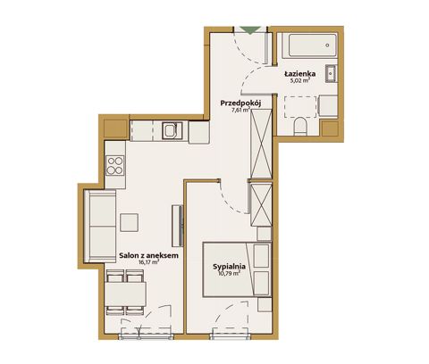 Plan 2 pok. 40m²