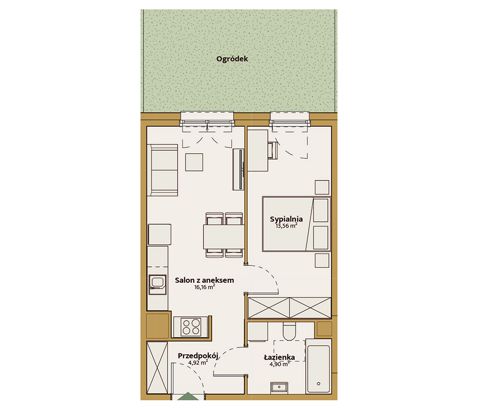 Plan 2 pok. 39m²
