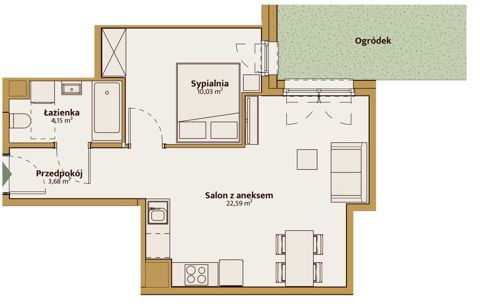 Plan 2 pok. 40m²