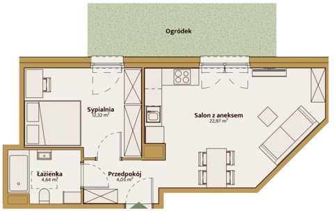 Plan 2 pok. 44m²