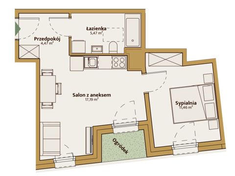 Plan 2 pok. 39m²