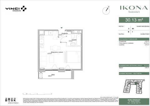 Plan 1 pok. 30m²