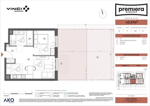 Plan 2 pok. 43m²