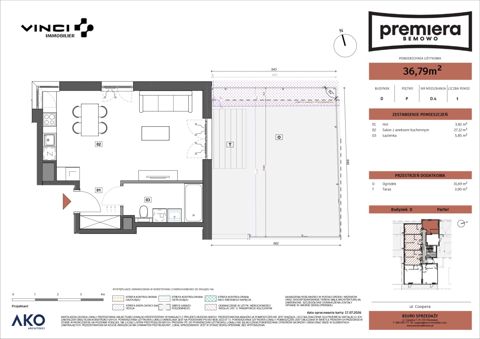 Plan 1 pok. 37m²