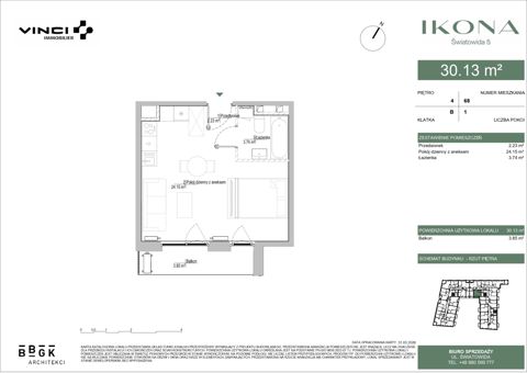 Plan 1 pok. 30m²