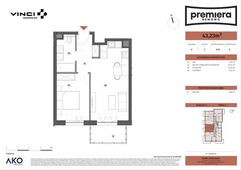 Plan 2 pok. 43m²