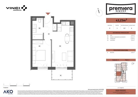Plan 2 pok. 43m²