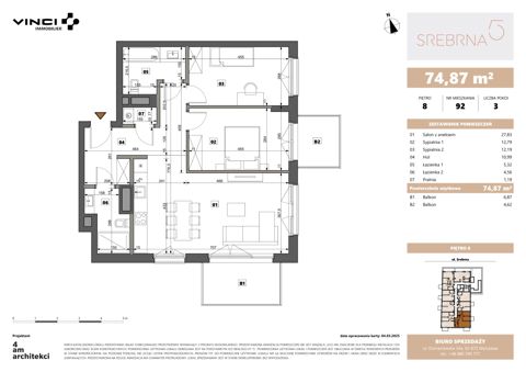 Plan 3 pok. 75m²