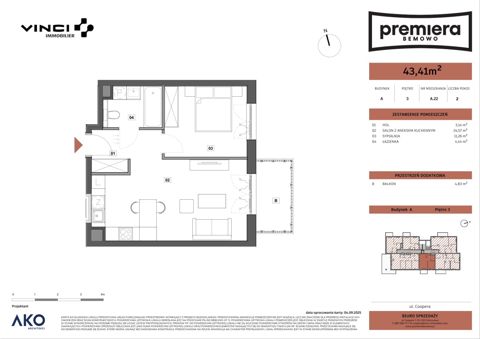 Plan 2 pok. 43m²
