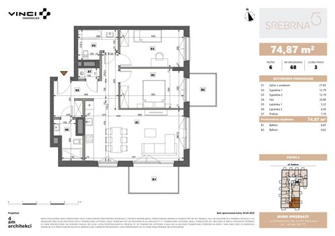 Plan 3 pok. 75m²