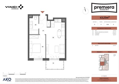 Plan 2 pok. 43m²