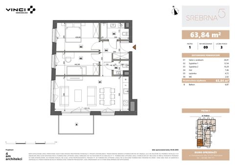 Plan 3 pok. 64m²