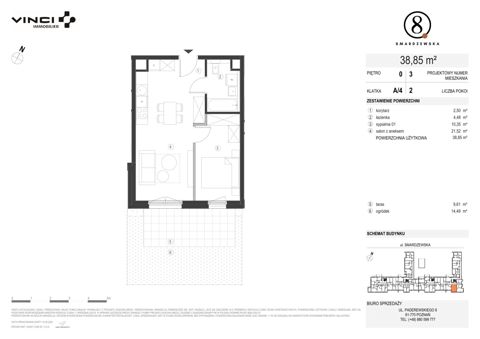 Plan 2 pok. 39m²