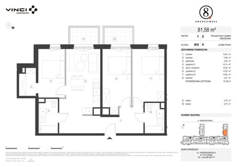 Plan 4 pok. 82m²