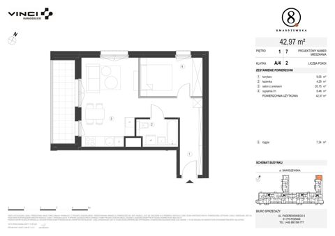 Plan 2 pok. 43m²