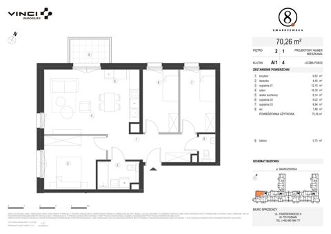 Plan 3 pok. 70m²