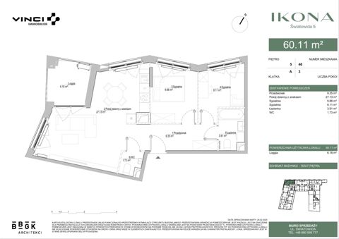 Plan 3 pok. 60m²