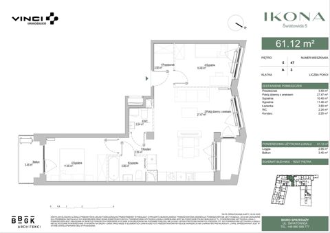 Plan 3 pok. 61m²