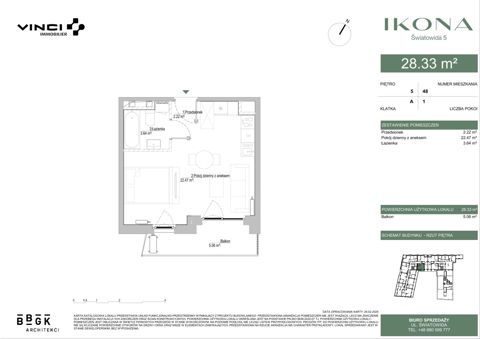 Plan 1 pok. 28m²