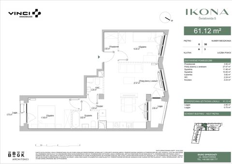 Plan 3 pok. 61m²