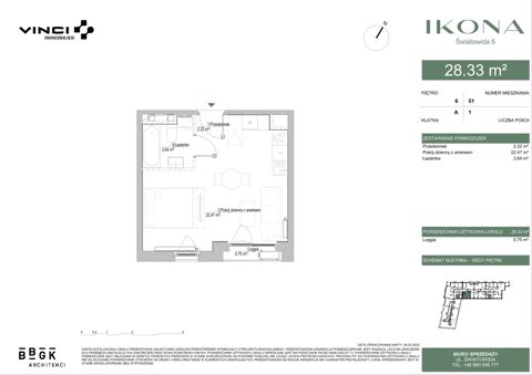 Plan 1 pok. 28m²