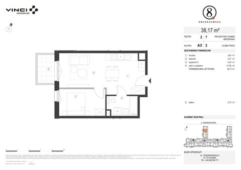 Plan 2 pok. 38m²