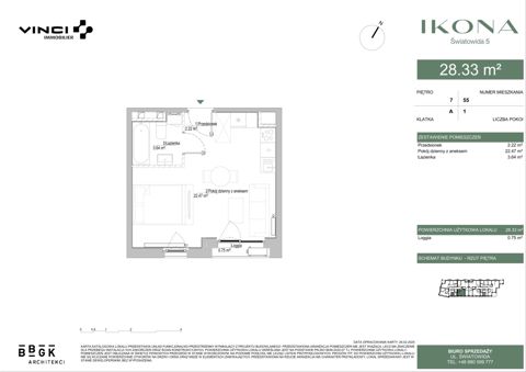 Plan 1 pok. 28m²
