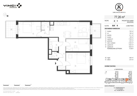 Plan 4 pok. 77m²