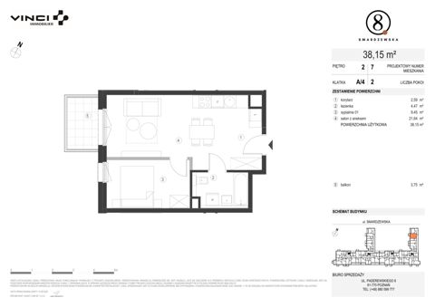 Plan 2 pok. 38m²