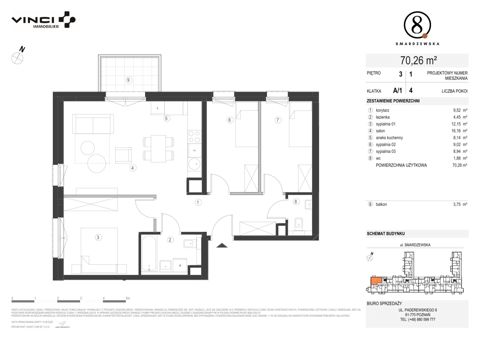 Plan 4 pok. 70m²