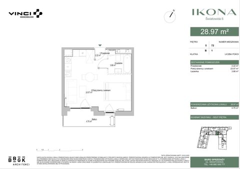 Plan 1 pok. 29m²