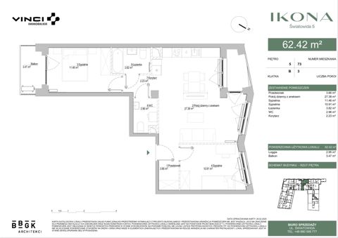 Plan 3 pok. 62m²