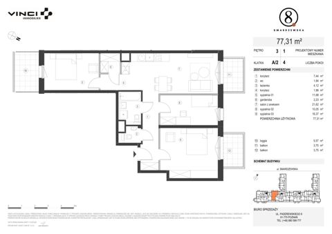 Plan 4 pok. 77m²