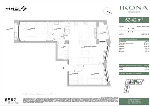 Plan 3 pok. 62m²