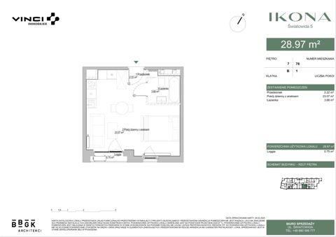 Plan 1 pok. 29m²