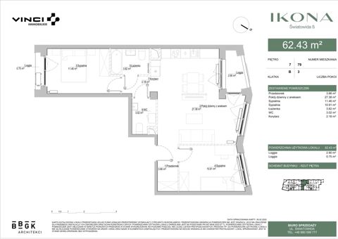 Plan 3 pok. 62m²