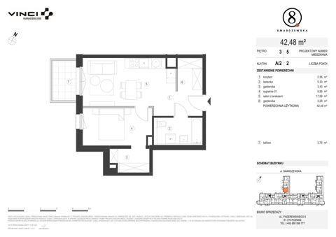 Plan 2 pok. 42m²