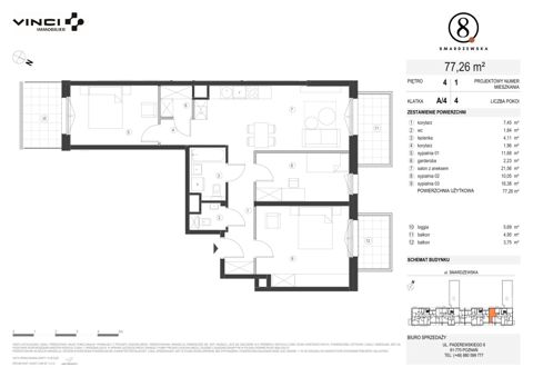 Plan 4 pok. 77m²