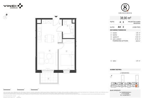 Plan 2 pok. 39m²