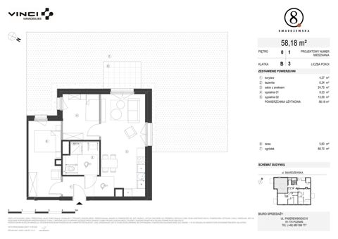 Plan 3 pok. 58m²