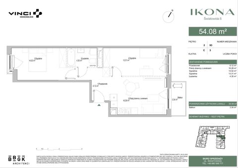 Plan 3 pok. 54m²