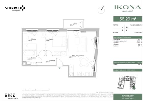 Plan 3 pok. 56m²