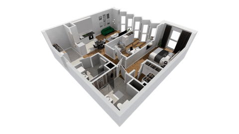 Plan 3 pok. 75m²