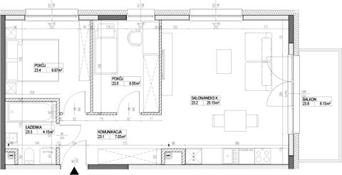 Plan 3 pok. 55m²