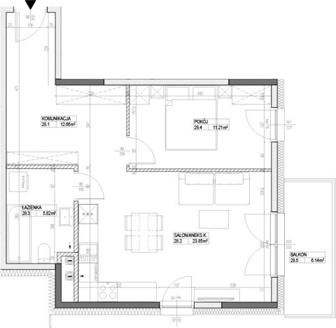 Plan 2 pok. 54m²