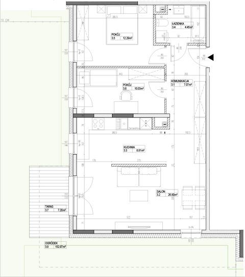 Plan 3 pok. 70m²