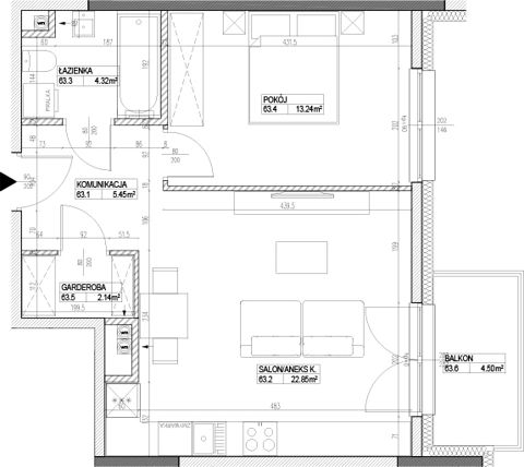 Plan 2 pok. 49m²