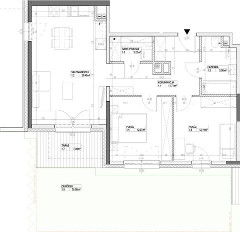 Plan 3 pok. 72m²